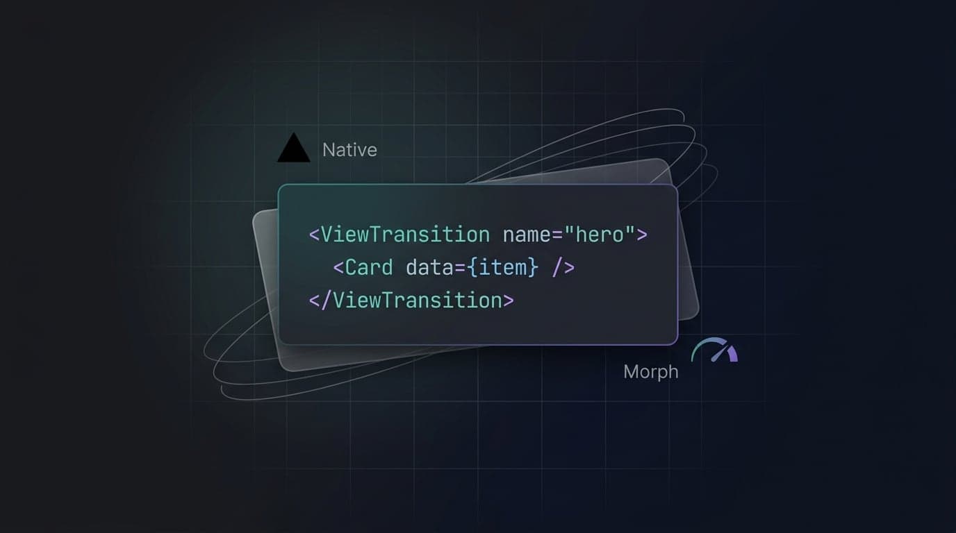 Next.js View Transitions: Native Zero-JS Route Animations