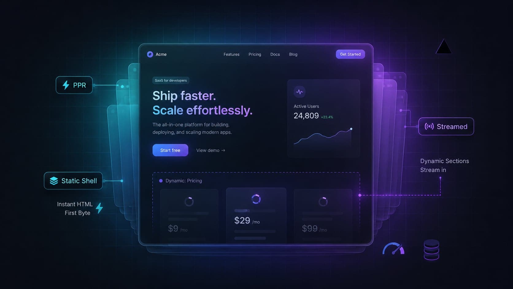Next.js 16 Partial Prerendering: Instant SaaS Landing Pages